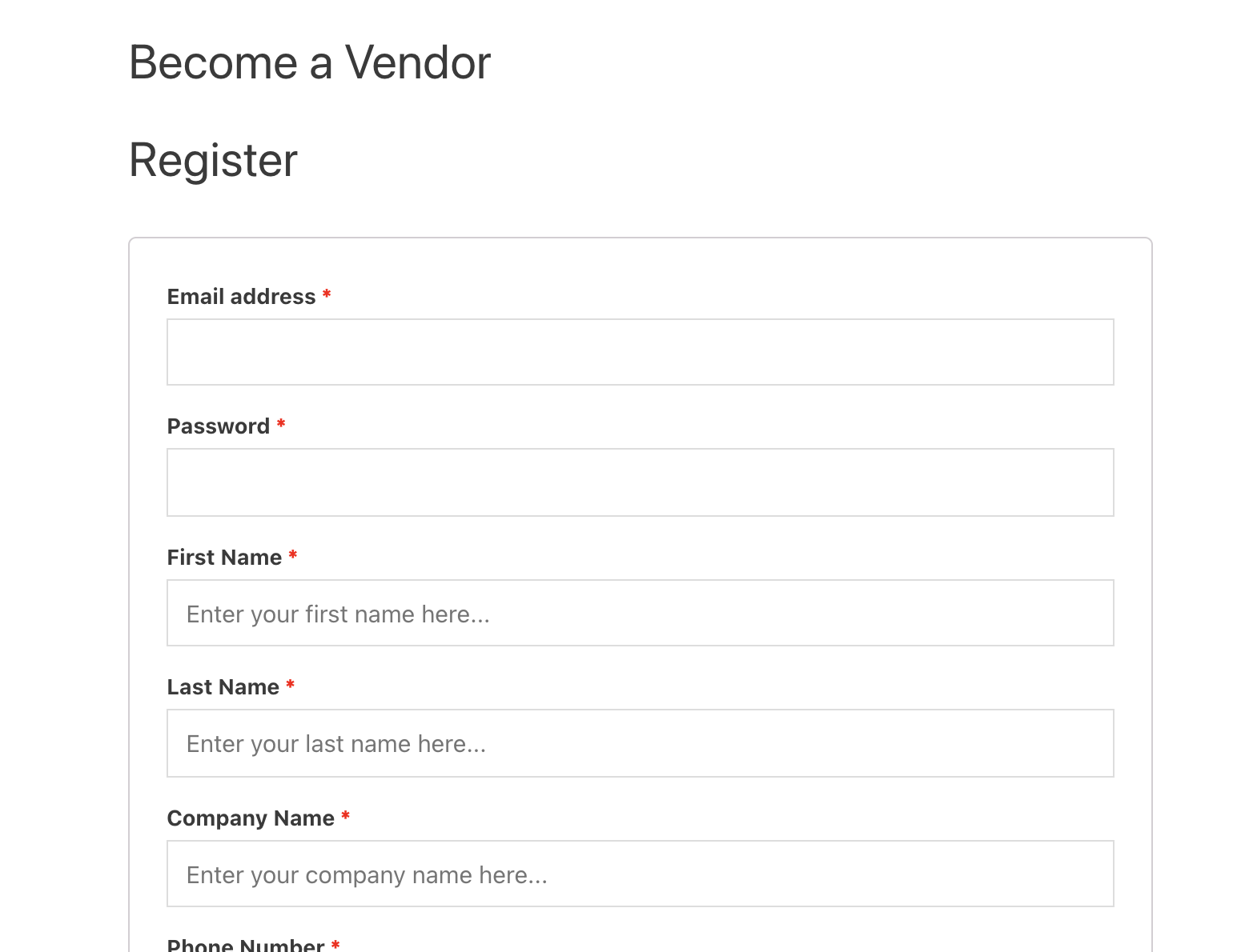 Vendor Registration & Approval - Marketking